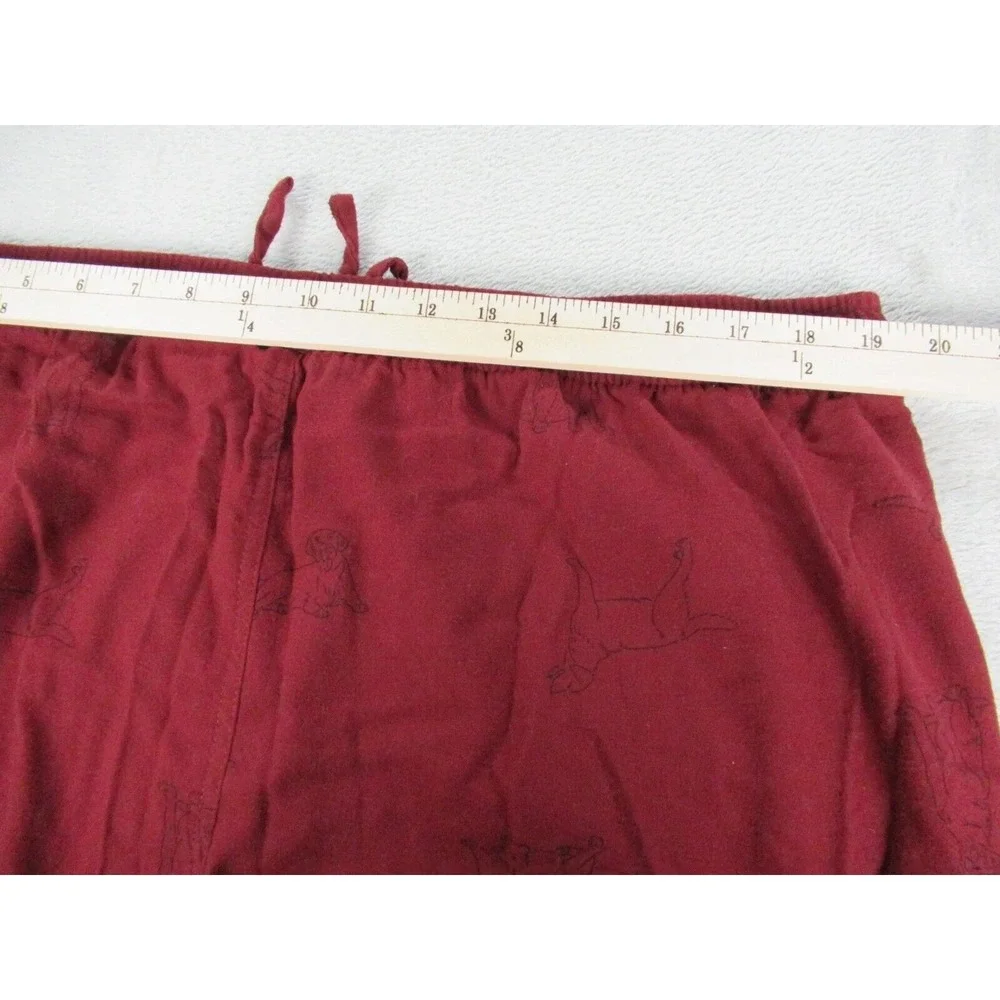 Sonoma Pants Men XL Red All Over Dog Print Flame Resistant Elastic Sleep 38x29